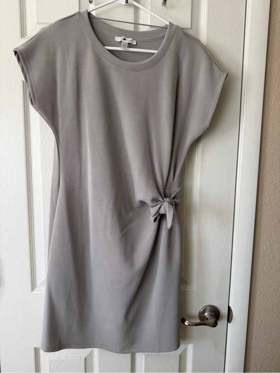 Cable & Gauge Dresses & Skirts - Cable & Gauge Light Gray Knot-Detail Mini Dress